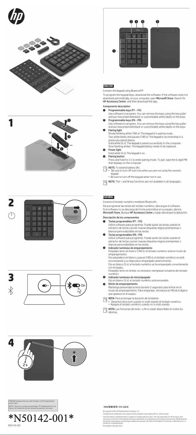 Página 1 del manual Guía de instalación HP 430