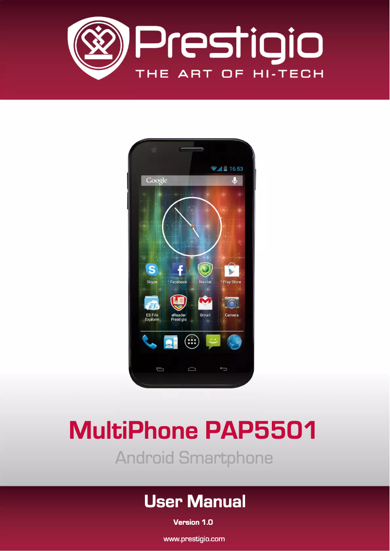Page n°1 - Manuel utilisateur Prestigio MultiPhone 5501 DUO