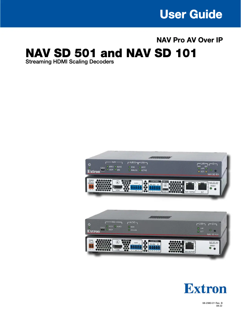 Image de la première page du manuel de l'appareil NAV SD 501