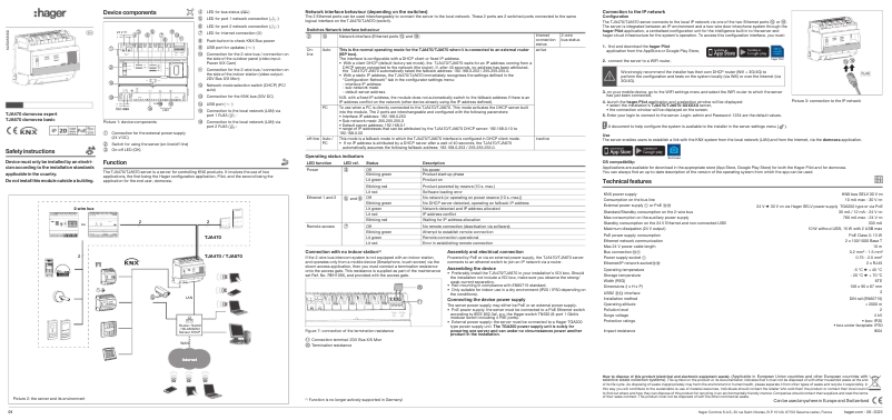 Image de la première page du manuel de l'appareil TJA470