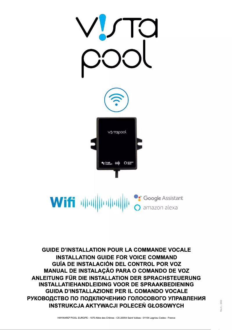 Page 1 de la notice Fiche technique Hayward AquaRite UV LS