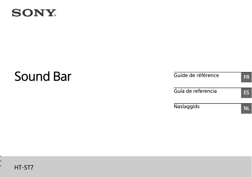Page n°1 - Manuel utilisateur Sony HT-ST7