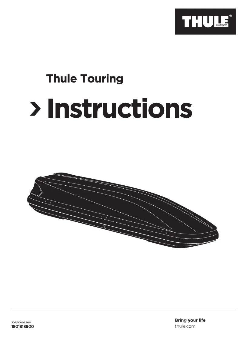 Page n°1 - Manuel utilisateur Thule Touring 600
