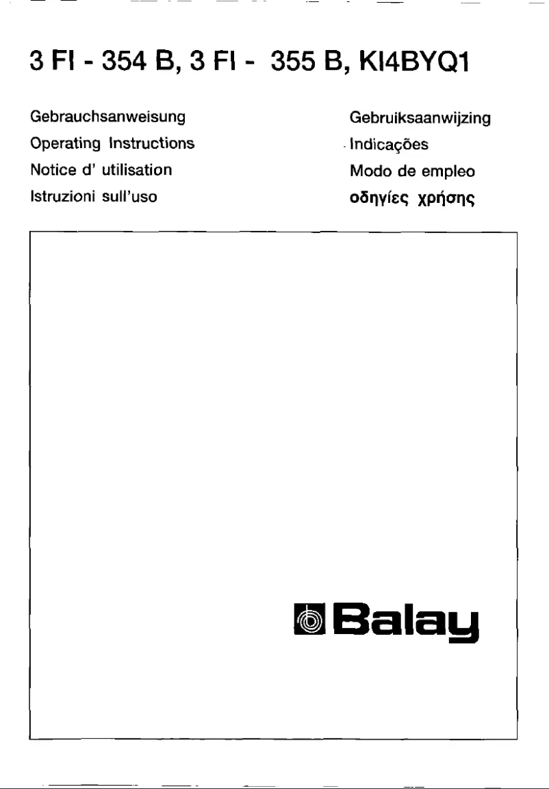Page 1 de la notice Manuel utilisateur Balay KI 4 BYQ 4