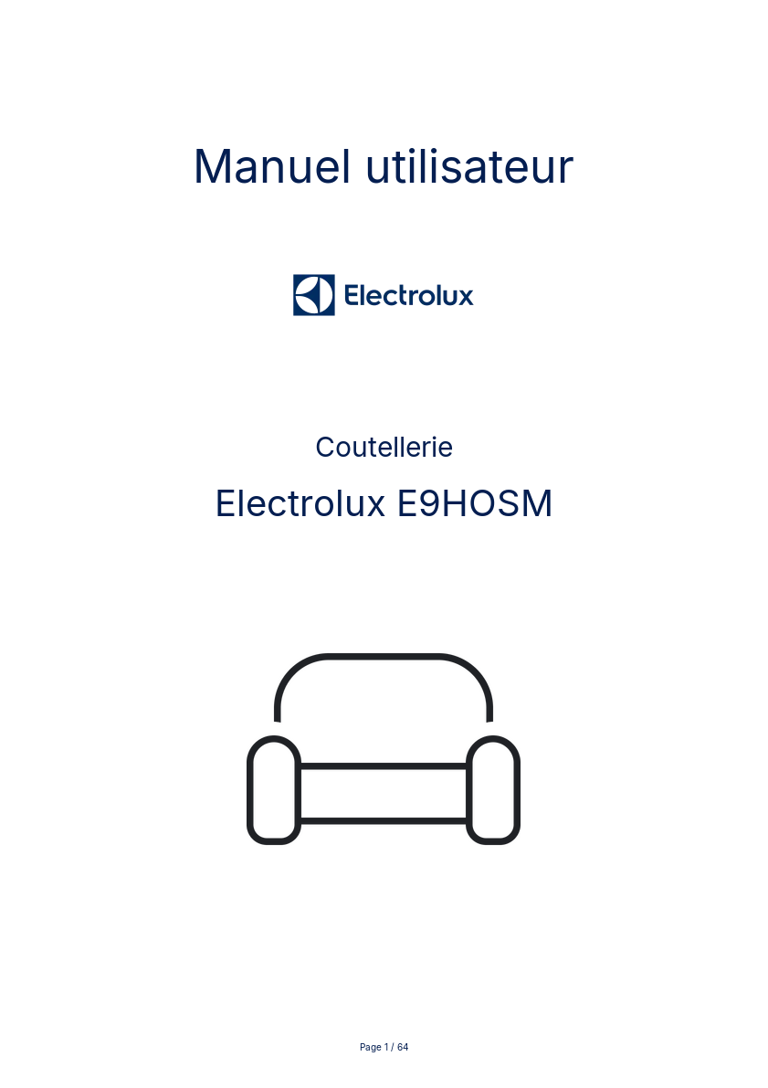 Page n°1 - Manuel utilisateur Electrolux E9HOSM