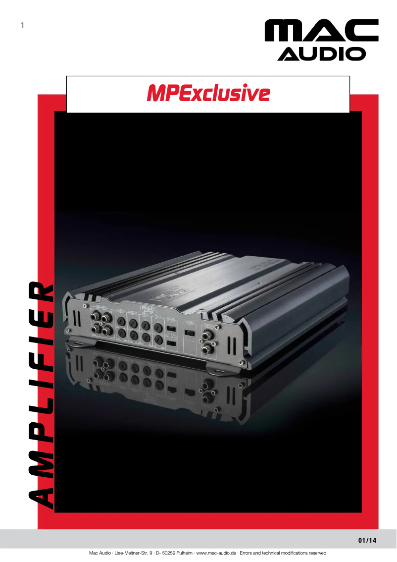 Page n°1 - Fiche technique Mac Audio MPExclusive 2.0