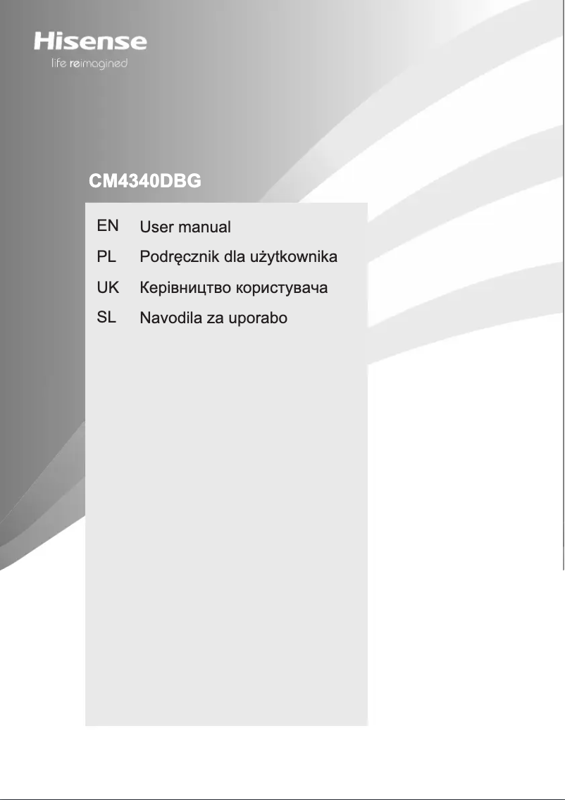 Page n°1 - Manuel utilisateur Hisense CM4340DBG