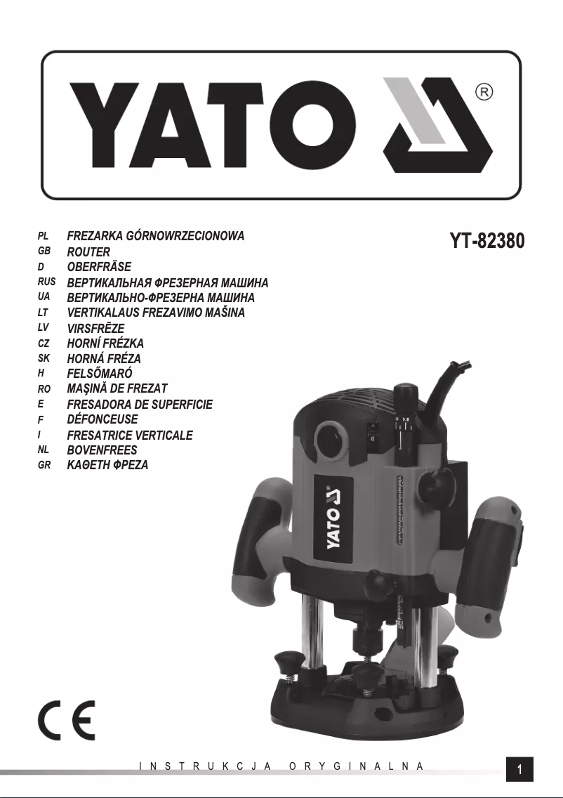 Page n°1 - Manuel utilisateur Yato YT-82380