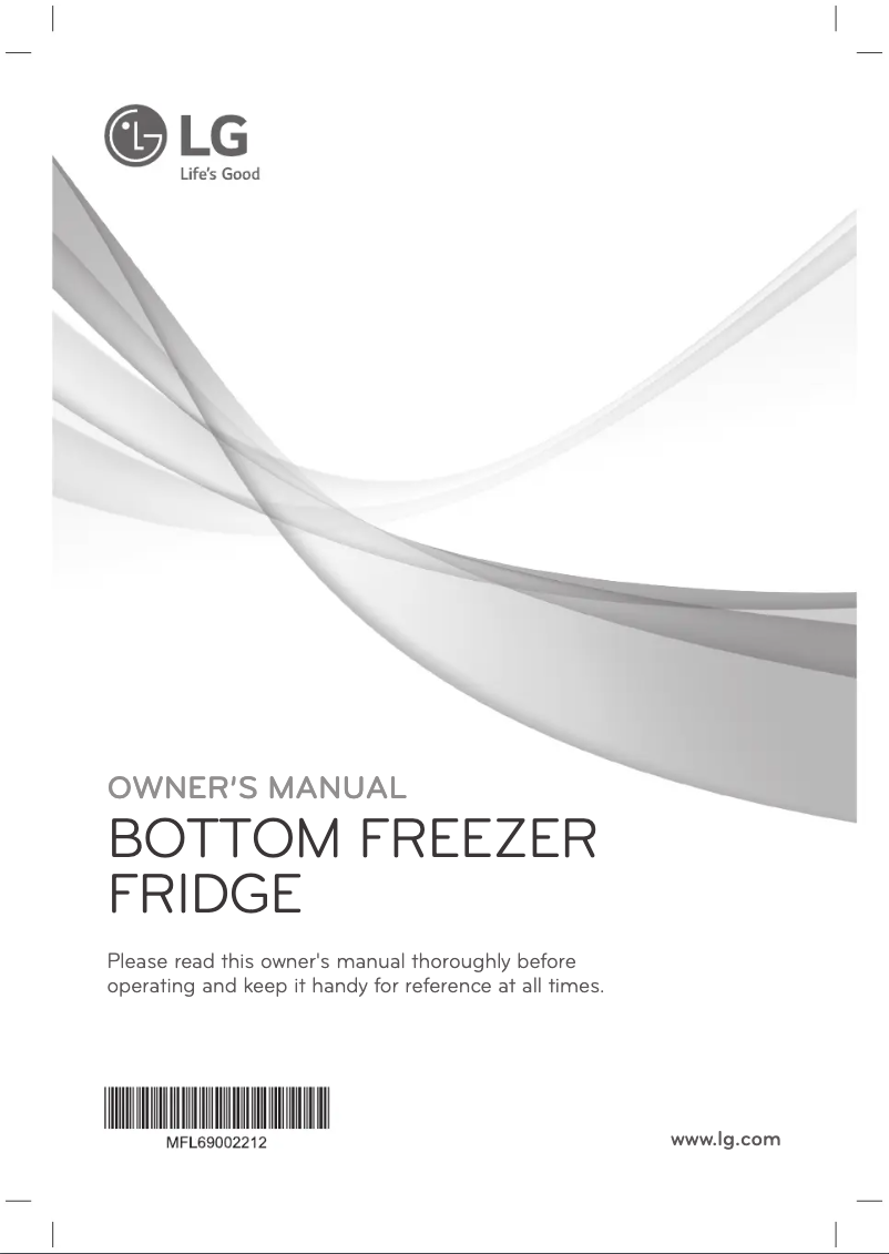 Page 1 de la notice Manuel utilisateur LG GR-D37FBGHL