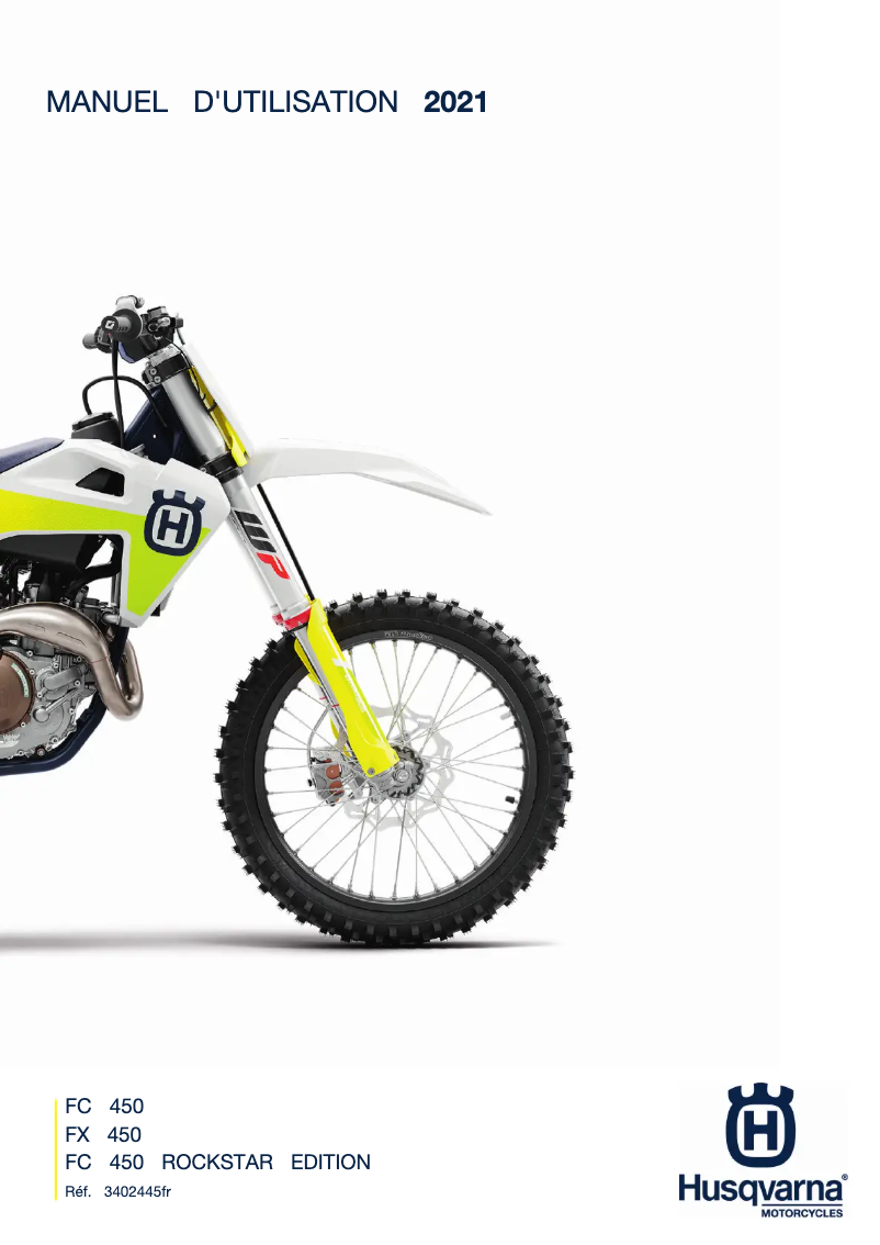 Página 1 del manual Manual de usuario Husqvarna FC 450 (2021)