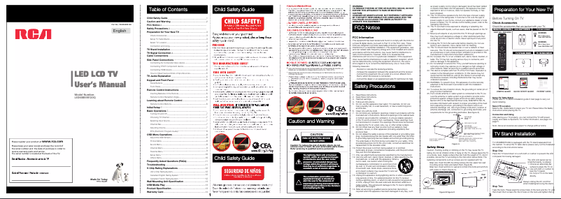 Page n°1 - Manuel utilisateur RCA LED60B55R120Q