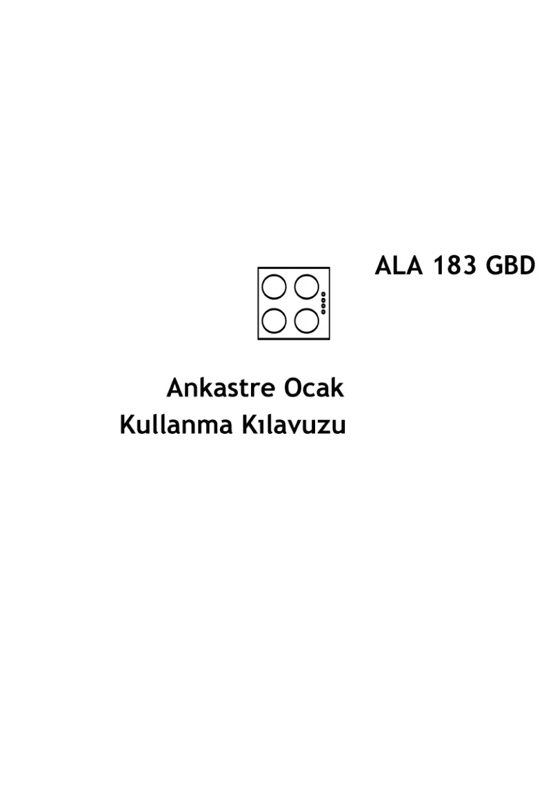 Image de la première page du manuel de l'appareil ALA 183 GBD