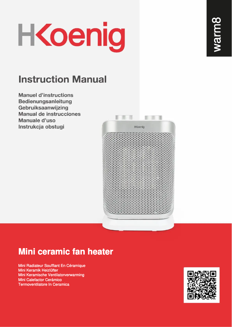 Page 1 de la notice Manuel utilisateur H.Koenig WARM8