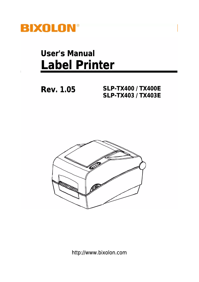 Page n°1 - Manuel utilisateur Bixolon SLP-TX403D/BEG