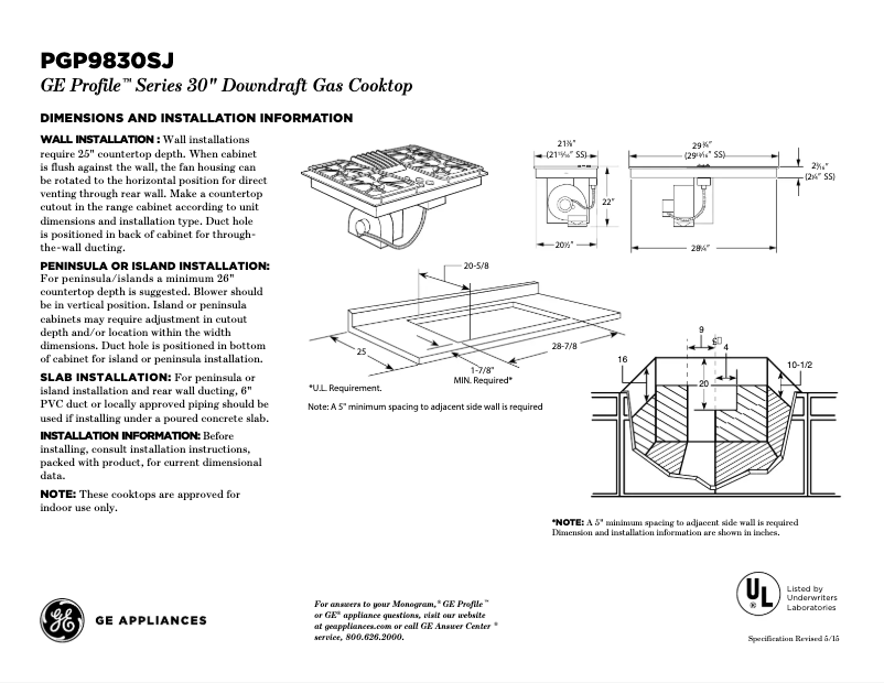 Image de la première page du manuel de l'appareil Profile PGP9830SJSS