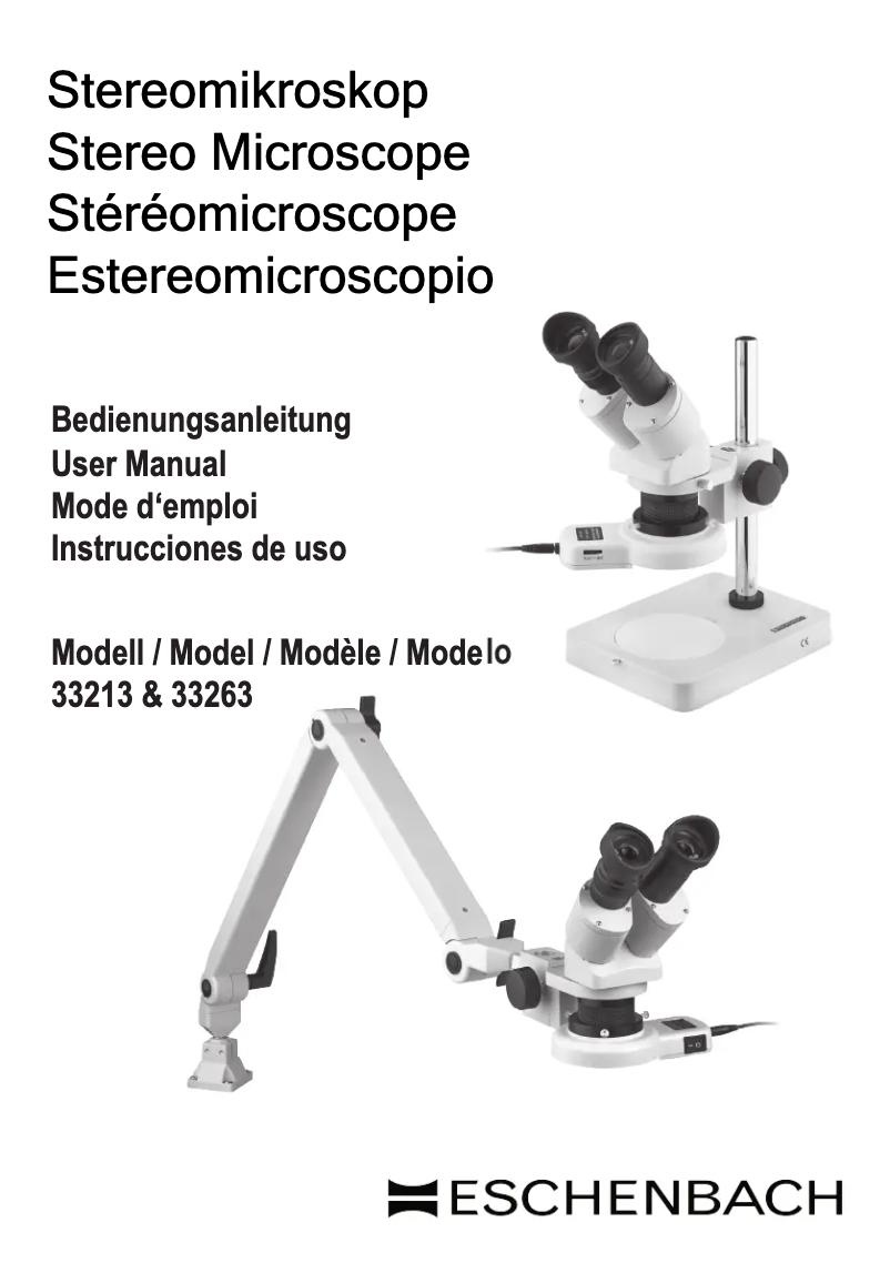 Page 1 de la notice Manuel utilisateur Eschenbach 33213
