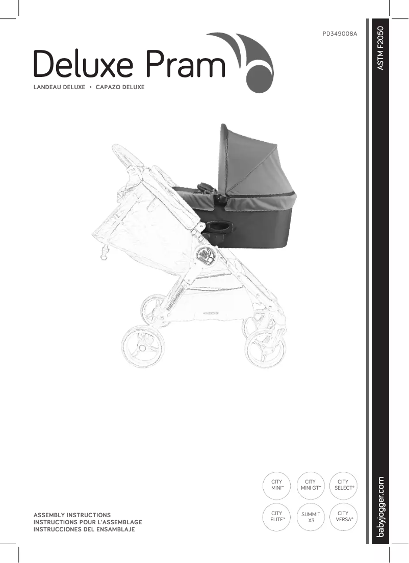 Page 1 de la notice Manuel utilisateur Baby Jogger Deluxe Pram