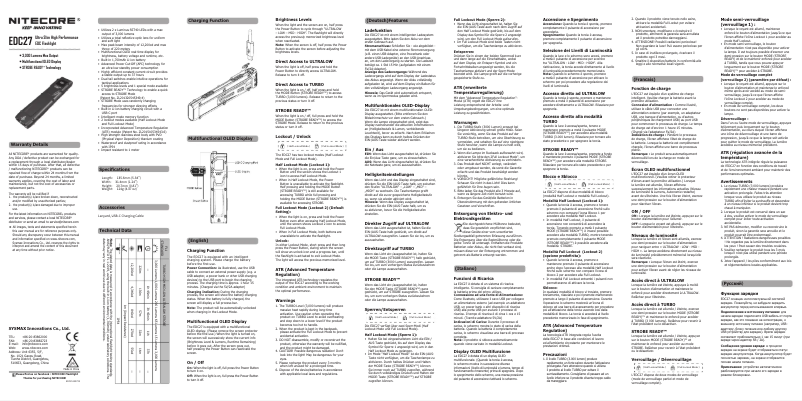Page n°1 - Manuel utilisateur Nitecore EDC27