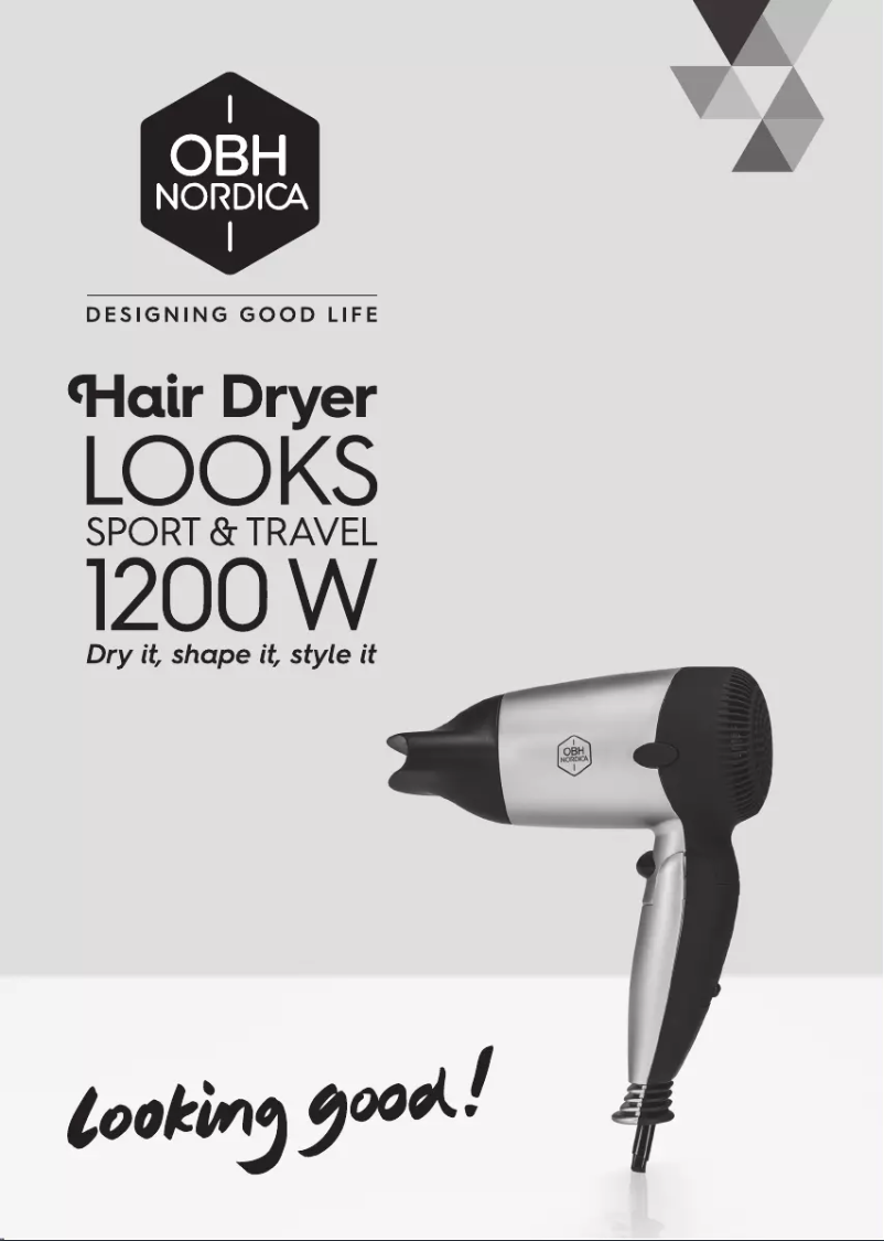 Page n°1 - Manuel utilisateur OBH Nordica Looks Sport & Travel 1250W