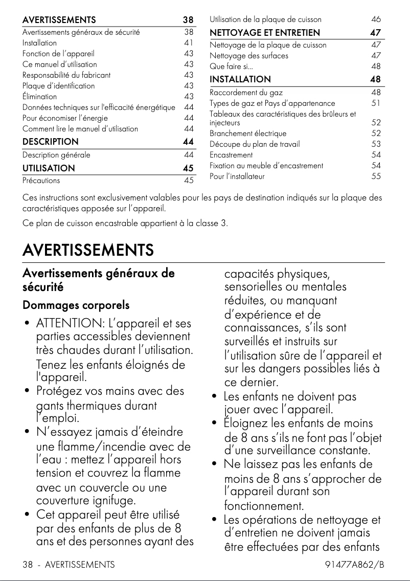 Page n°1 - Manuel utilisateur Smeg P261XGH