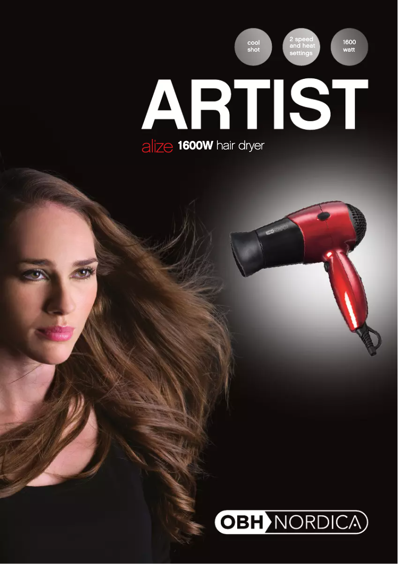 Page n°1 - Manuel utilisateur OBH Nordica Artist Alize 5139