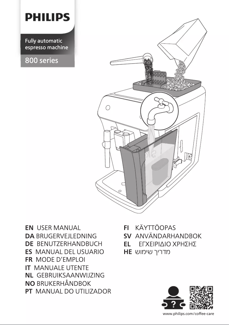 Page n°1 - Manuel utilisateur Philips 800 Series EP0824