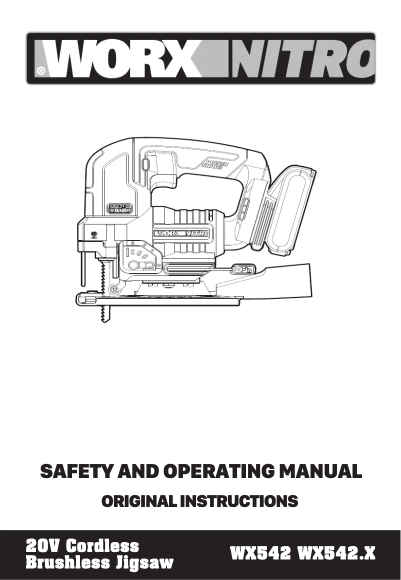 Page n°1 - Manuel utilisateur Worx Nitro WX542.9