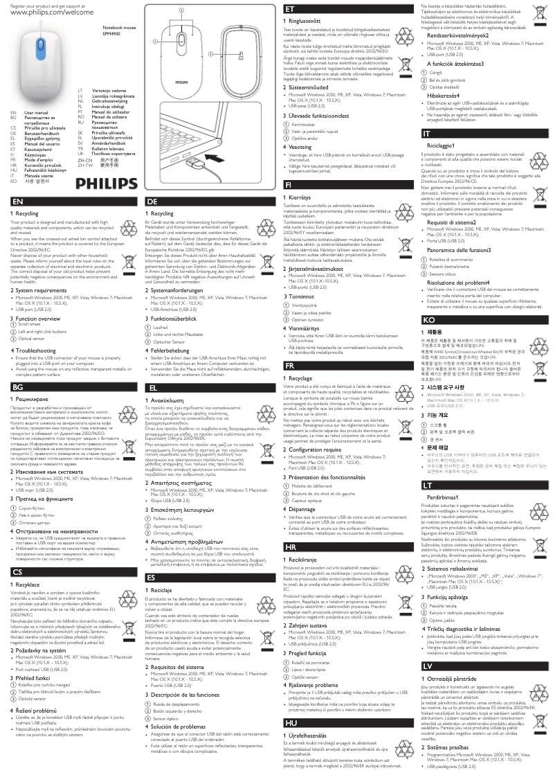 Page n°1 - Mode d'emploi Philips SPM4900
