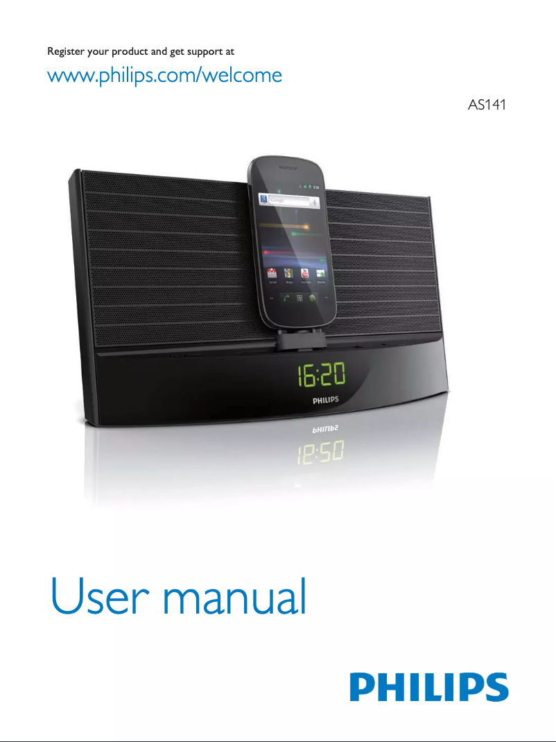 Page n°1 - Manuel utilisateur Philips AS141