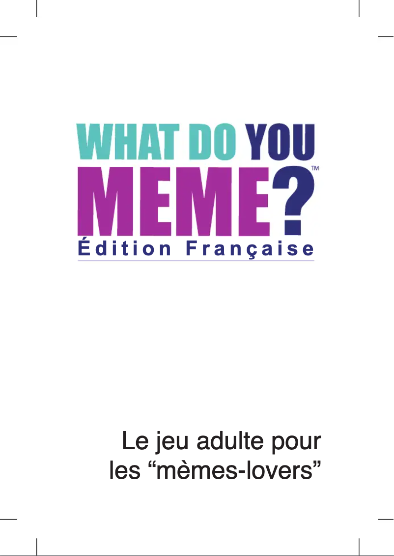 Image de la première page du manuel de l'appareil What Do You Meme?