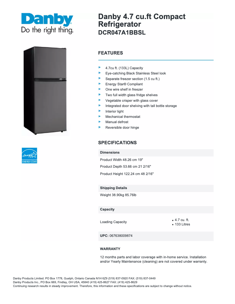 Imagen de la primera página del manual del dispositivo DCR047A1