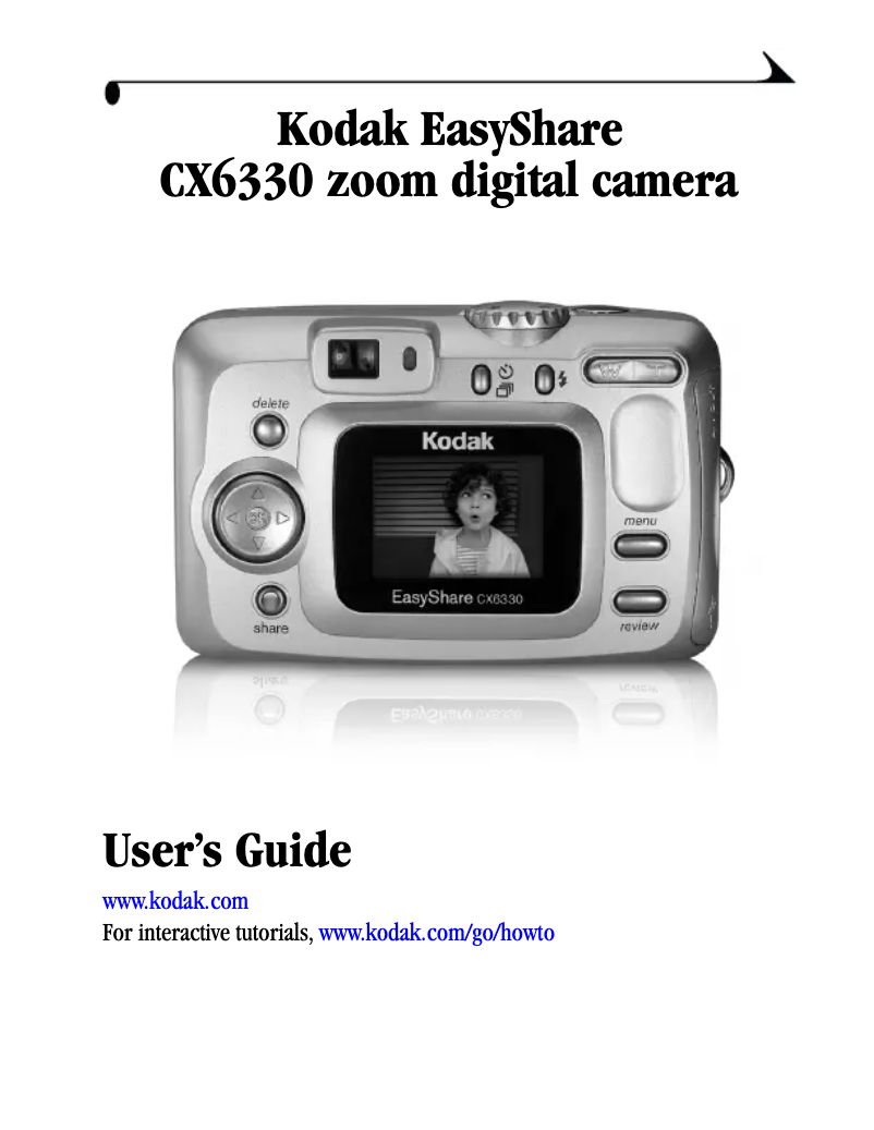 Image de la première page du manuel de l'appareil EasyShare CX6330