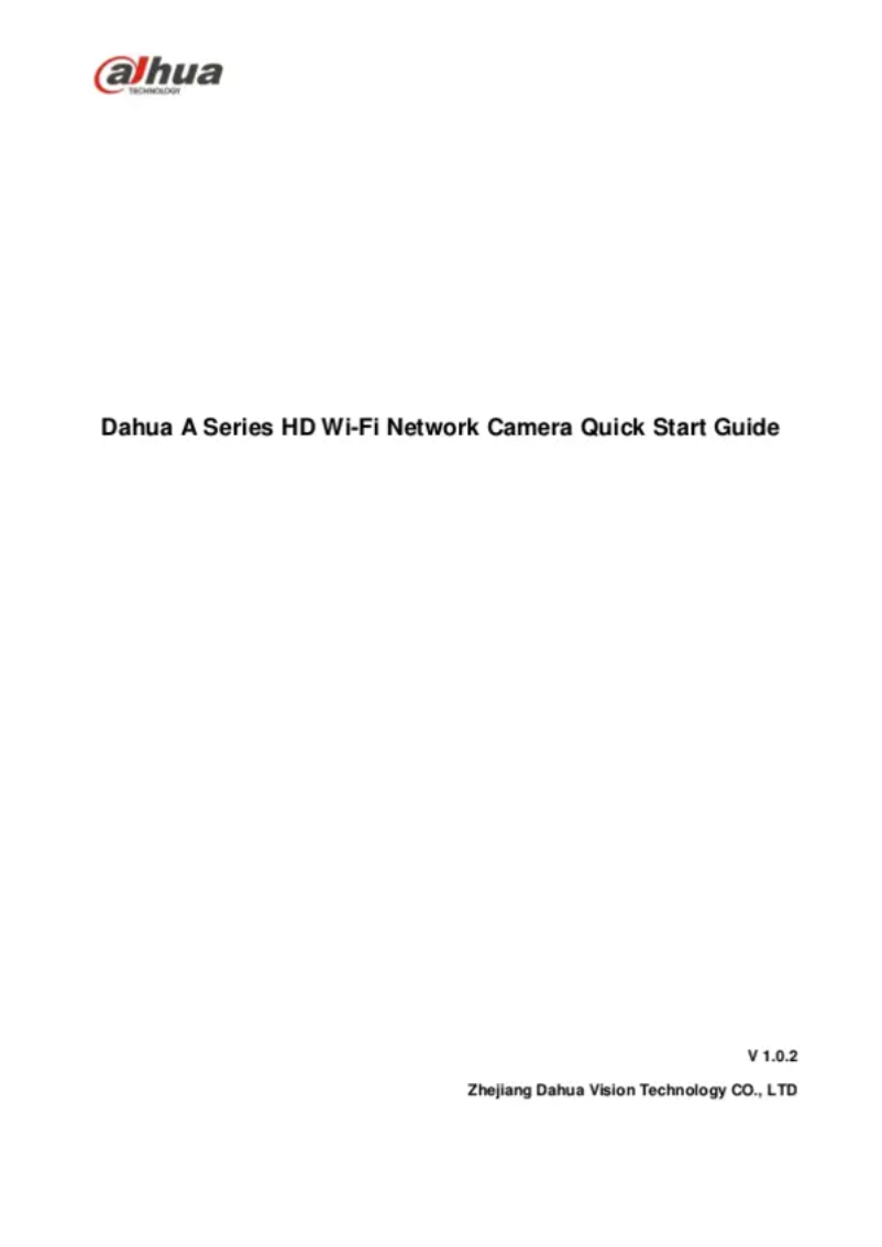 Page 1 de la notice Manuel utilisateur Dahua Technology IPC-A35