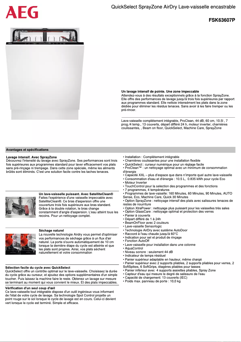 Imagen de la primera página del manual del dispositivo FSK63607P