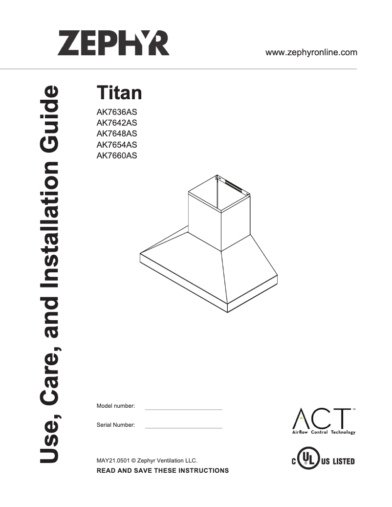 Page 1 de la notice Guide d'installation Zephyr AK7642AS