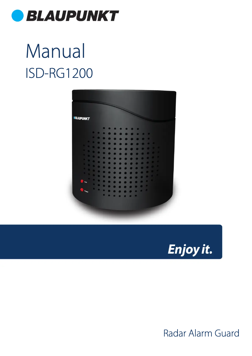 Page n°1 - Manuel utilisateur Blaupunkt ISD-RG1200