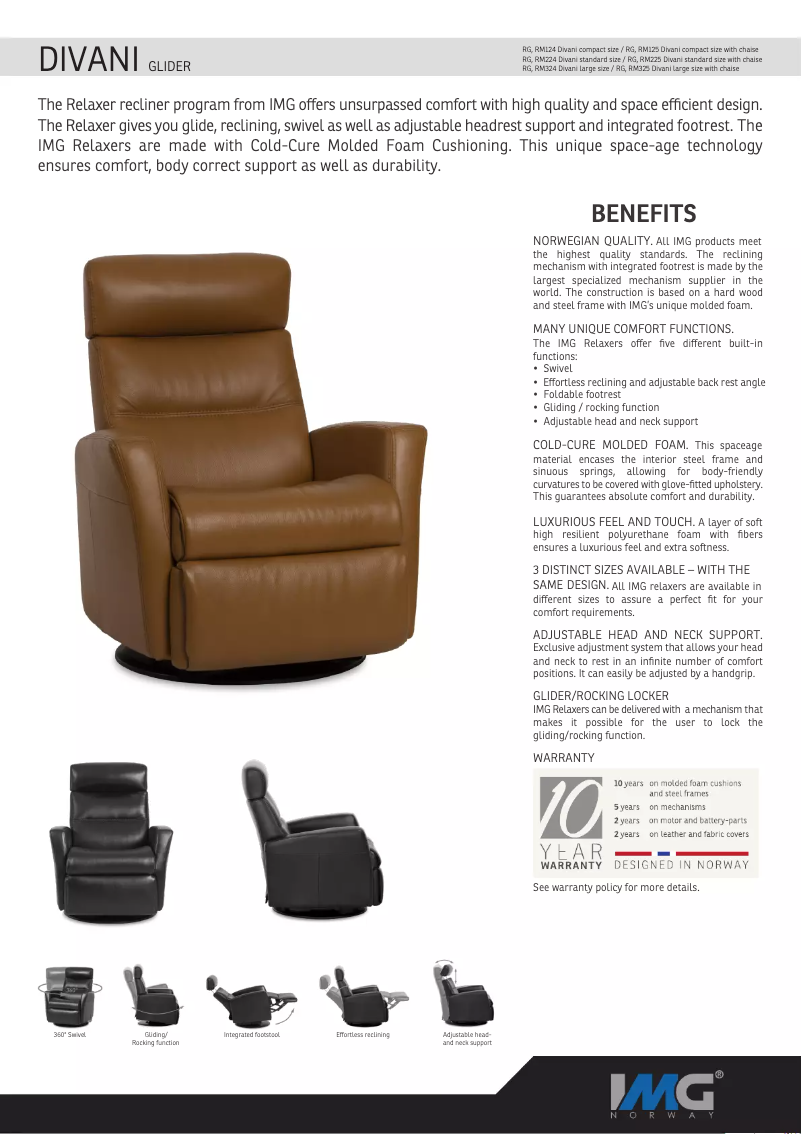 Image de la première page du manuel de l'appareil Divani RM 325