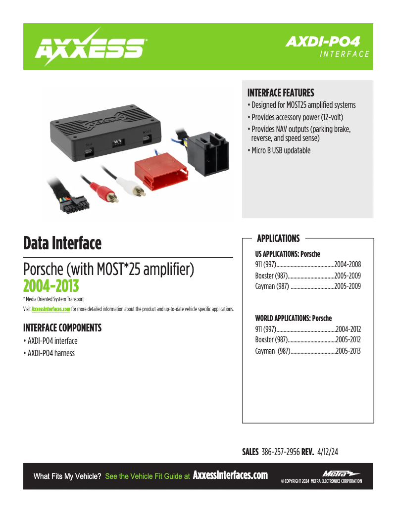 Image de la première page du manuel de l'appareil AXDI-PO4
