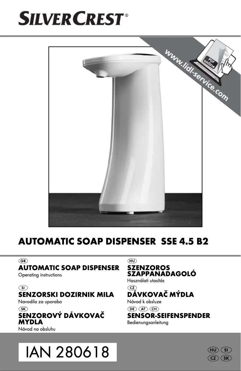 Image de la première page du manuel de l'appareil SSE 4.5 B2
