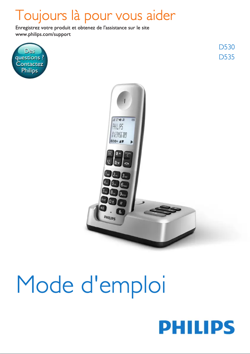 Imagen de la primera página del manual del dispositivo D5352B/FR