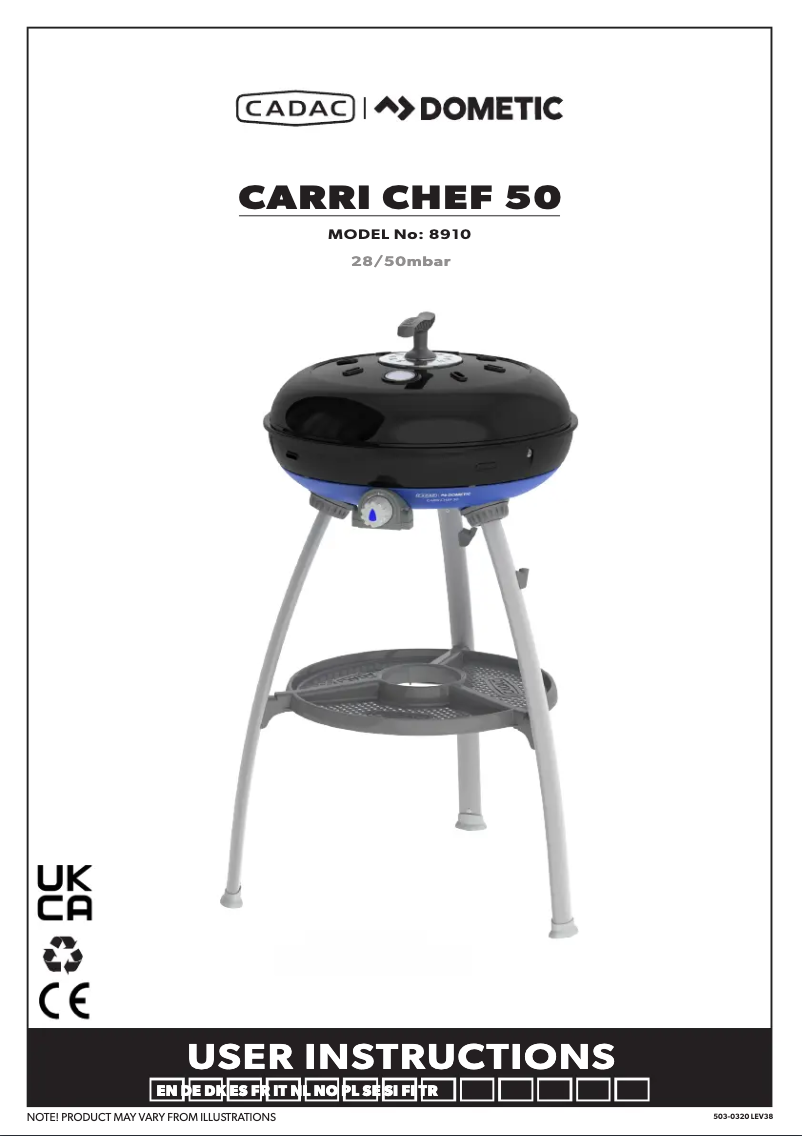 Page 1 de la notice Manuel utilisateur Cadac Carri Chef 2