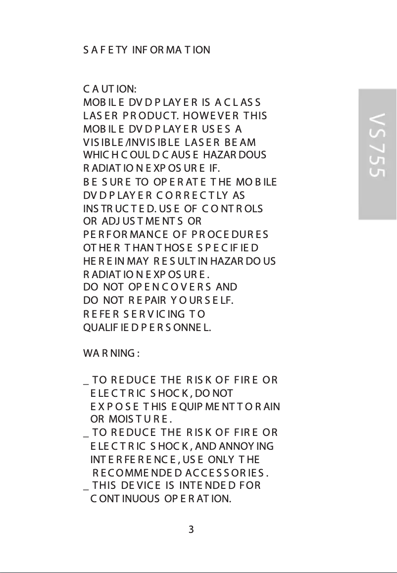 Página 1 del manual Manual de usuario Clarion VS755