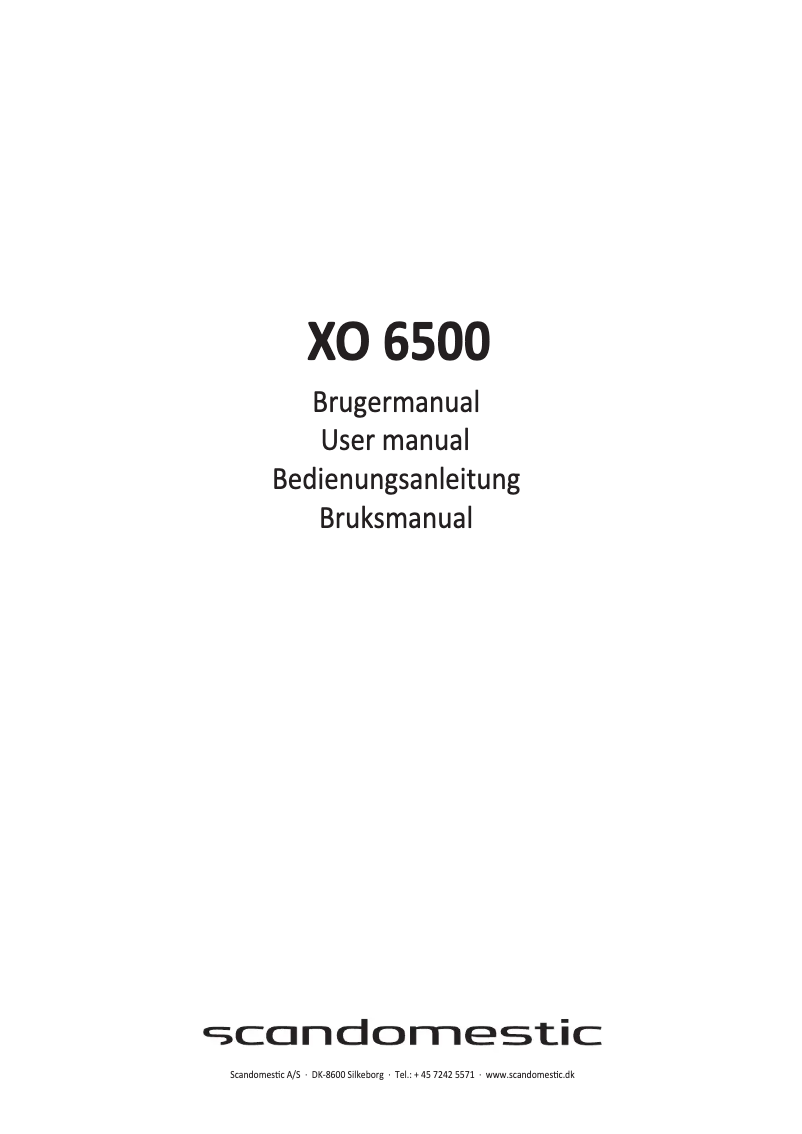 Image de la première page du manuel de l'appareil XO 6500