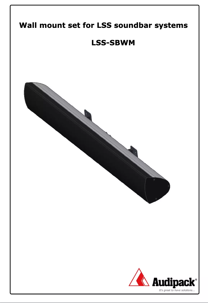Page 1 de la notice Manuel utilisateur Audipack LSS-SBWM