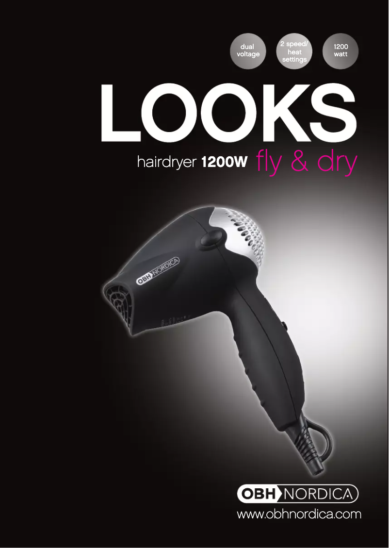 Page n°1 - Manuel utilisateur OBH Nordica Fly and Dry 5102