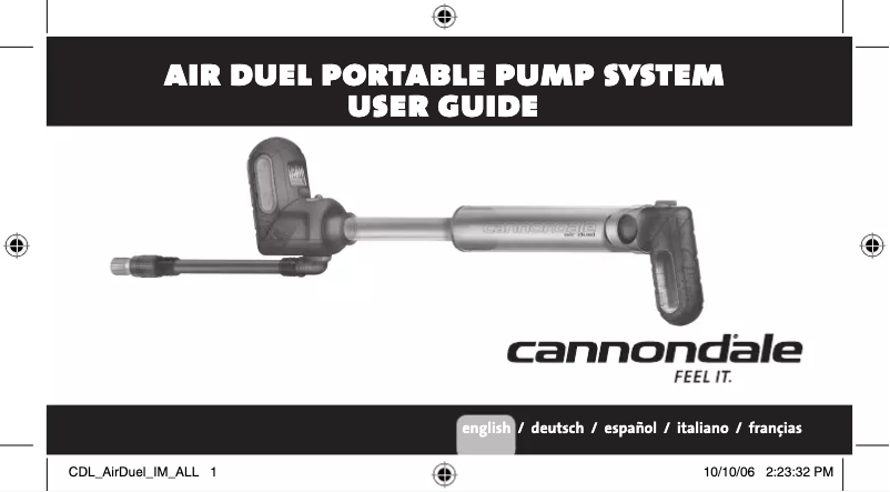 Page 1 de la notice Manuel utilisateur Cannondale Air Duel