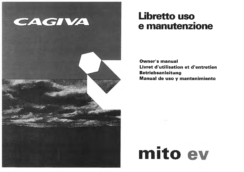 Page n°1 - Manuel utilisateur Cagiva Mito EV (2003)