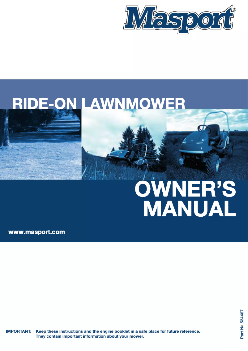 Page 1 de la notice Manuel utilisateur Masport Crossjet 4WD