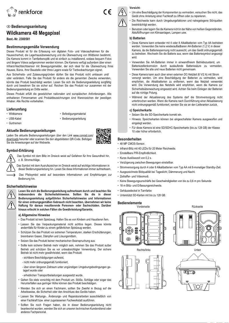 Page n°1 - Manuel utilisateur Renkforce RF-HC-550