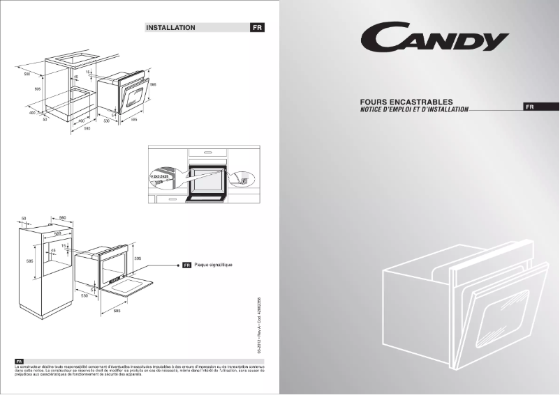 Page n°1 - Manuel utilisateur Candy FPP 646 N
